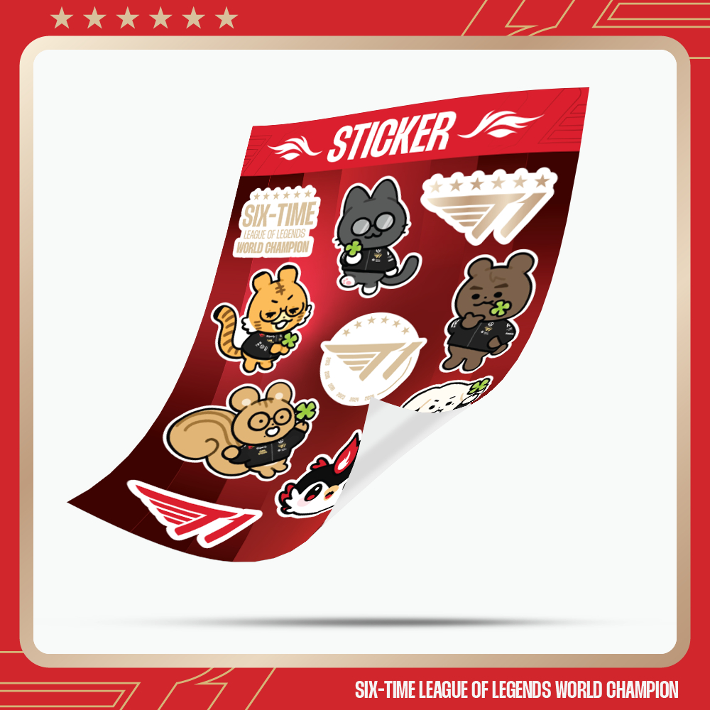 Sticker T1 Esport Dễ Thương Cute A6