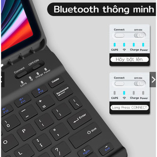 Ốp Lưng Bàn Phím Cho Samsung Galaxy Tab S7+ S8+ S9+ S9FE+ S10 Plus 12.4 (màu đen)