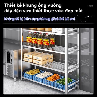 Kệ inox nhà bếp cao cấp Có thể chịu tải 500kg Kệ để đồ dễ lắp ráp bền bỉ Kệ bếp inox