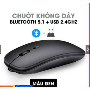Chuột không dây Chuột Bluetooth 2.4GHz cho máy tính xách tay laptop ( màu đen)