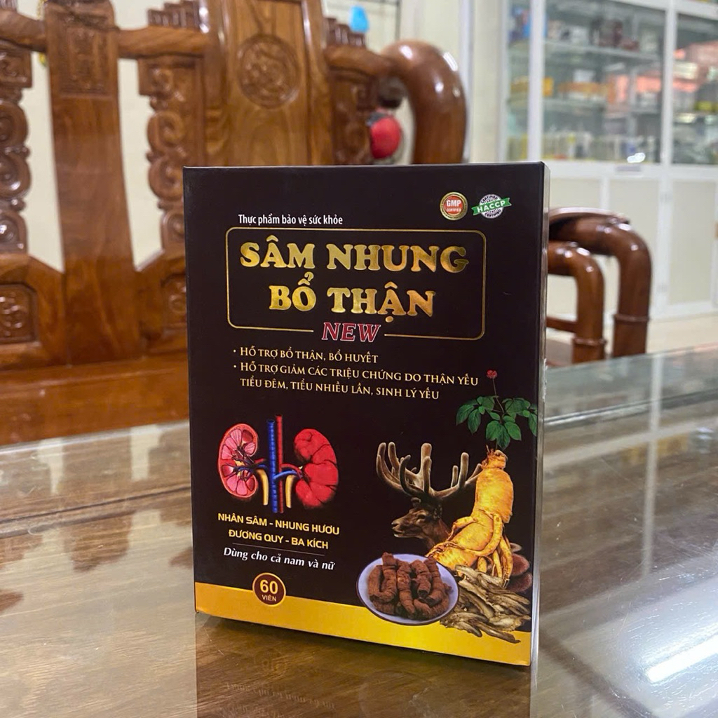 SÂM NHUNG BỐ THẬN NEW  Hộp 60v - BÍ QUYẾT CHO NAM NỮ KHỎE THẬN, TRẦN ĐẦY SINH LỰC
