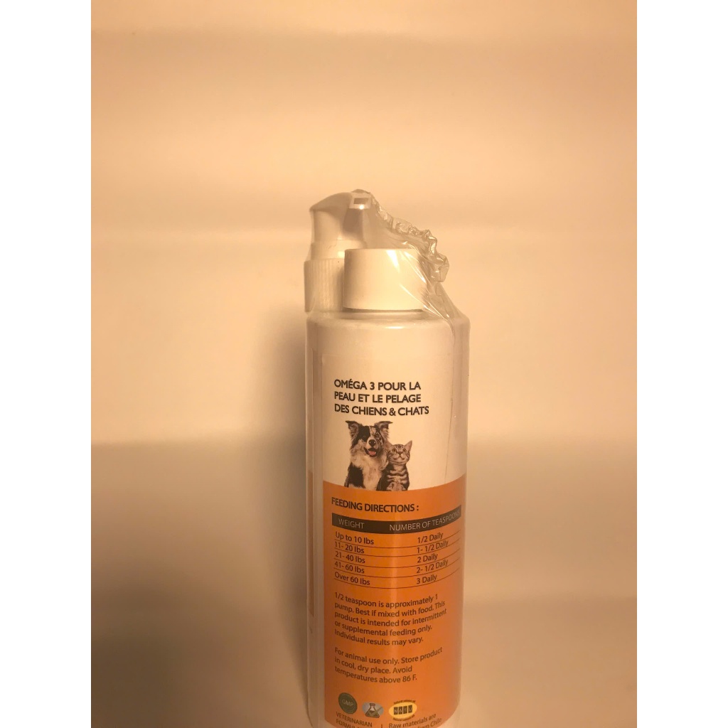 Dầu cá hồi vet worthy giúp lông da chó, mèo khỏe mạnh, nguyên seal hãng 250ml