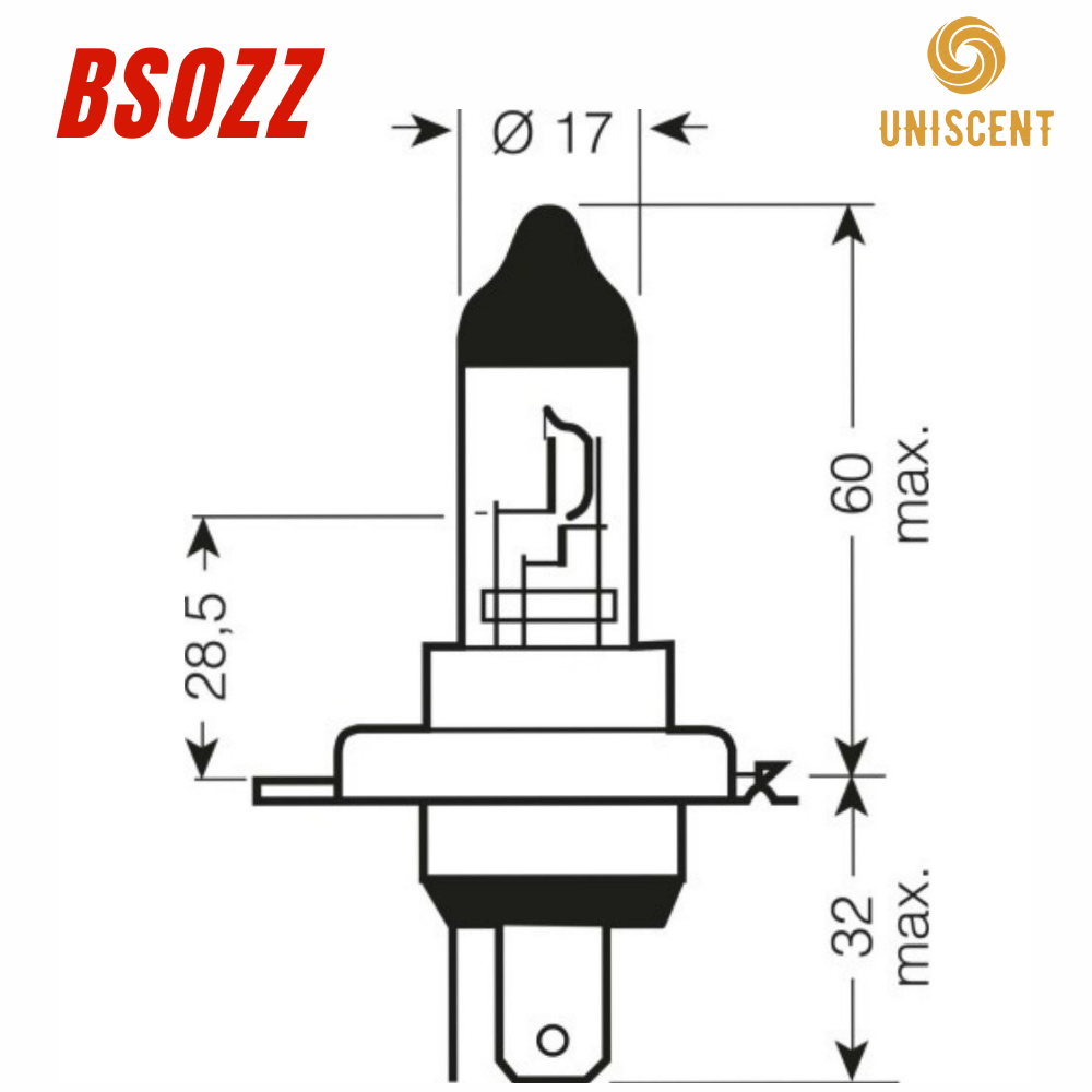 Bóng Đèn Halogen H7/PX26d BSOZZ- Made In Thailand/ H7-12V-55W-100W Cho YAMAHA XMAX 125