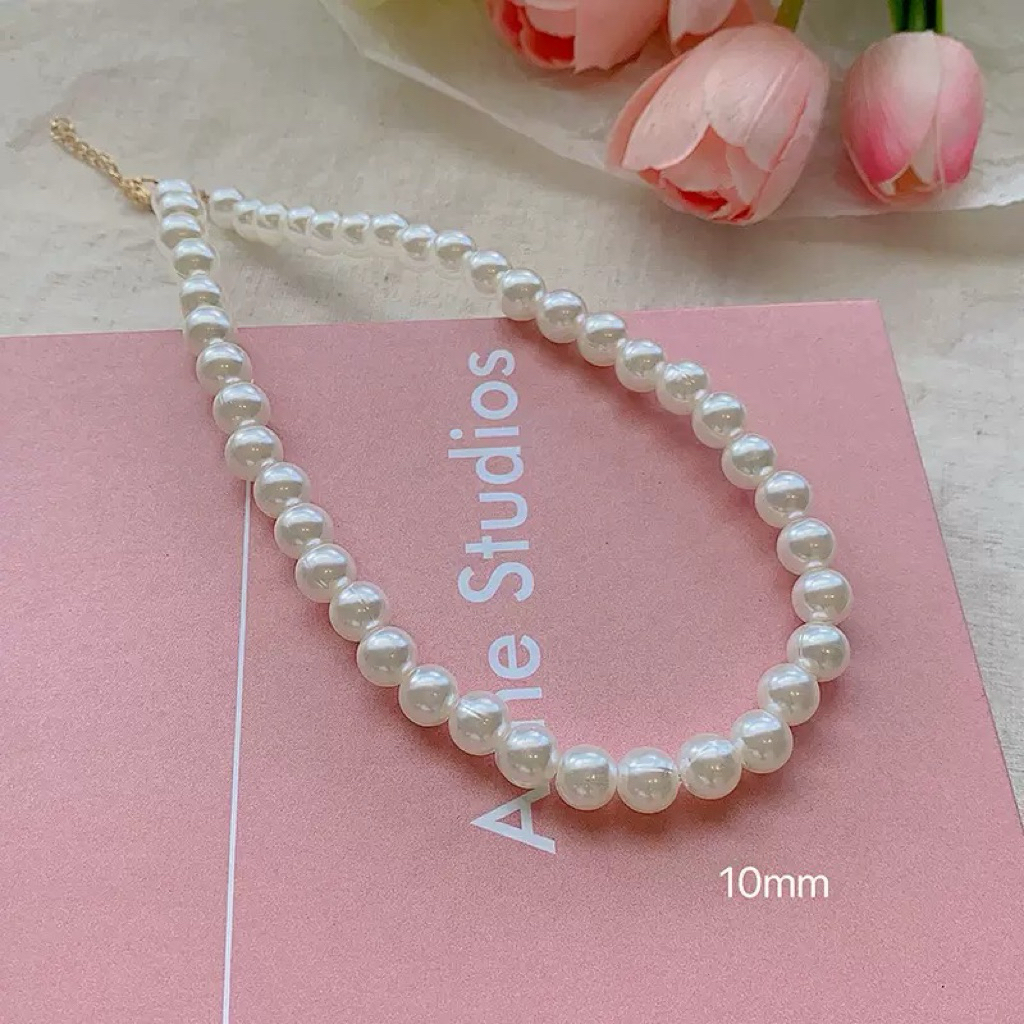Dây chuyền ngọc trai Pháp kiểu dáng sang trọng, thanh lịch dành cho nữ, thiết kế độc đáo phối được áo dài, áo len DC055