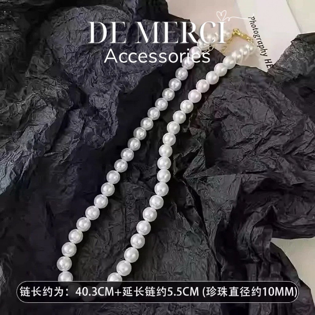 Dây chuyền ngọc trai Pháp kiểu dáng sang trọng, thanh lịch dành cho nữ, thiết kế độc đáo phối được áo dài, áo len DC055