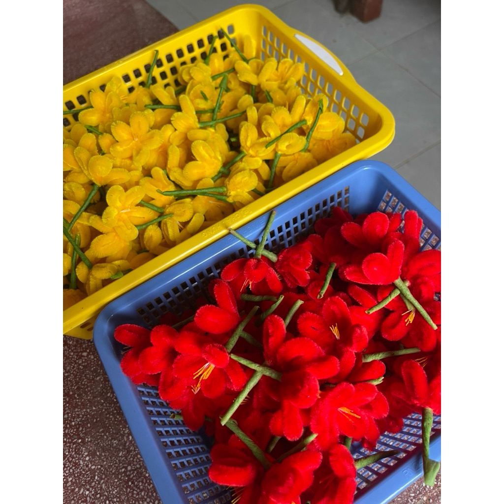 Đầu mai kẽm nhung làm sẵn nụ mai làm sẵn