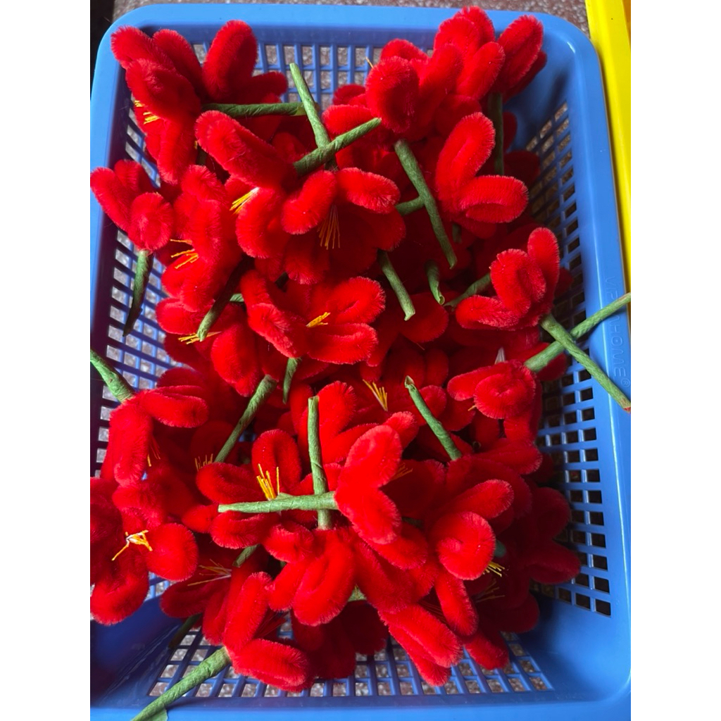 Đầu mai kẽm nhung làm sẵn nụ mai làm sẵn