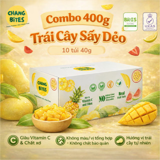 Combo 10 túi Trái Cây Sấy Dẻo Chang Bites, Ăn Vặt Healthy  Giàu Vitamin C, Chuẩn Xuất Khẩu Có Công Bố Giấy Tờ Đầy Đủ.