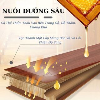 Homee.cok Dầu Sáp Ong Lau Đồ Gỗ 250ml Bóng Sáng Phục Hồi Nội Thất Chống Mối Mọt, Bảo Vệ Độ Bền Gỗ