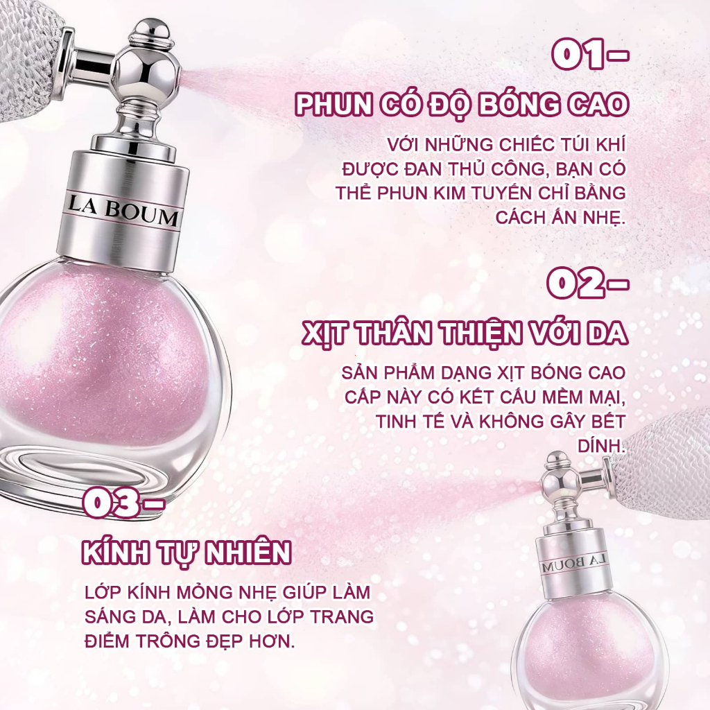 (NEW)Xịt Nhũ Body Bắt Sáng Lấp Lánh Highlight Dạng Xịt Tạo Khối Phấn Phủ Nhũ Cho Mặt Body Nhỏ Gọn Dễ Mang