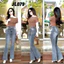 Quần Jeans Nữ Lưng Cao Ống Loe Dài Tôn Dáng
