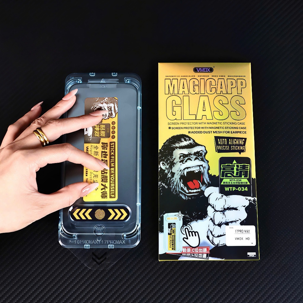 Kính Cường Lực VMOX Tự Dán Trong Suốt Dành Cho Iphone 17/16/15/14/13/12/11/X/Xs/pro/promax/plus/air