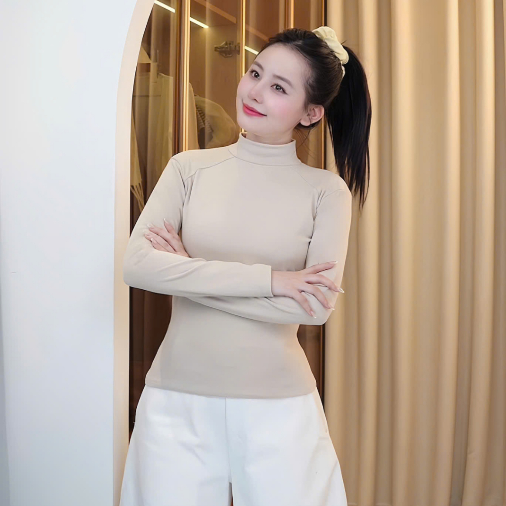 Áo Giữ Nhiệt Lót Lông Dày Dặn Basic Dễ Phối Đồ JUSTDUN PQ5