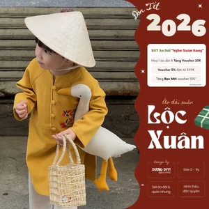 LỘC XUÂN 2026 - Set áo dài quần nhung bé trai size 12-40kg | Dương Oyy 011122010