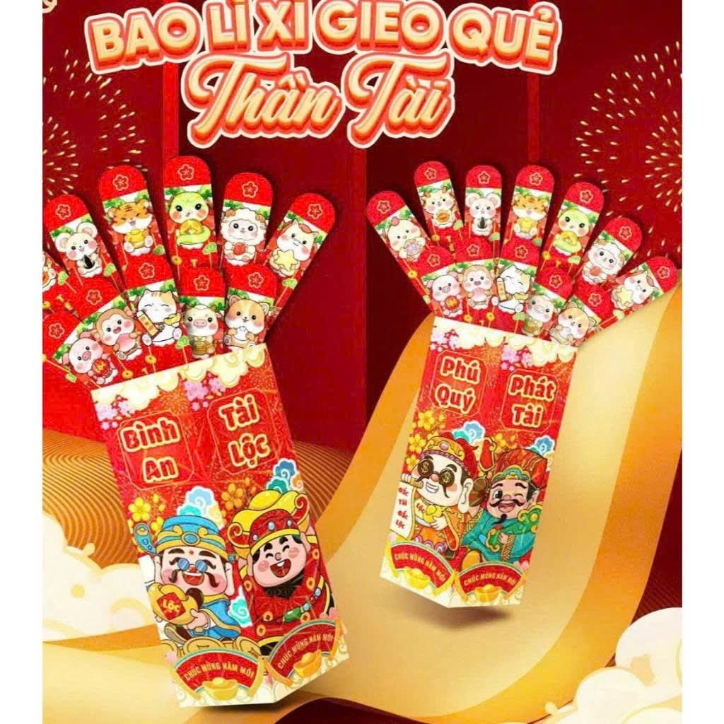 Phong bao lì xì rút quẻ Tết 2026 hottrend ( hộp 12 quẻ) | Shopee Việt Nam