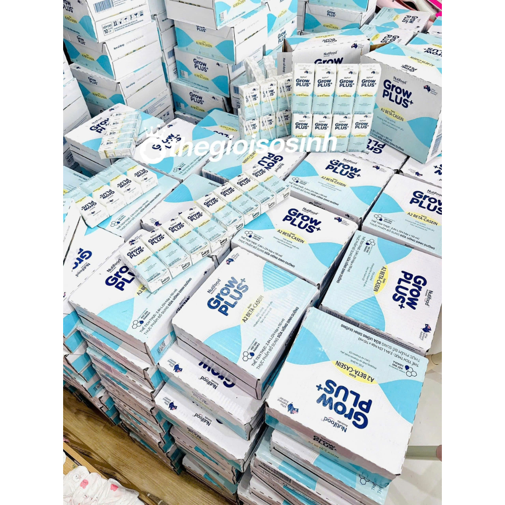 Sữa bột pha sẵn Grow Plus đạm A2 Beta-Casein Giúp trẻ dễ tiêu hóa ,ít đầy hơi 110/180ml (24 hộp/thùng)