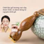 Con lăn massage bấm huyệt 5 hạt bằng đồng giải pháp thư giãn , giảm đau mỏi mắt và nâng cơ mặt làm đẹp