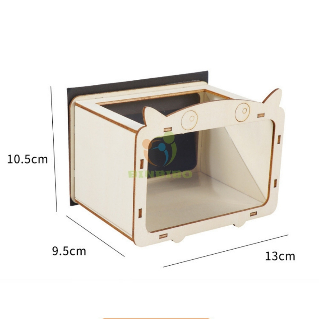 Hộp Chiếu Phim 3D Hologram Cho Bé Bằng Gỗ – Đồ Chơi Giáo Dục Montessori, Phát Triển Tư Duy - Binbibo
