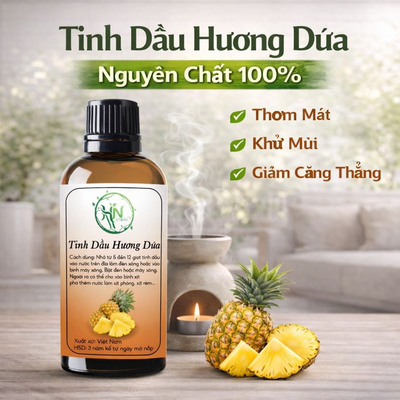 Tinh Dầu Hương Dứa 100ml Nguyên Chất : Thơm Phòng, Thơm Xe, Đuổi Muỗi.