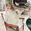 MIU.STUDIO •”Mida Set” Set áo khoác dạ trắng kem cổ nơ phối tay lông đính khuy đá + chân váy A style tiểu thư sang chảnh
