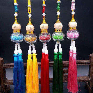 Dây Treo Xe Hồ Lô Nước Vàng Siêu Đẹp , Khánh Treo Ô Tô - Cầu Bình An , May Mắn