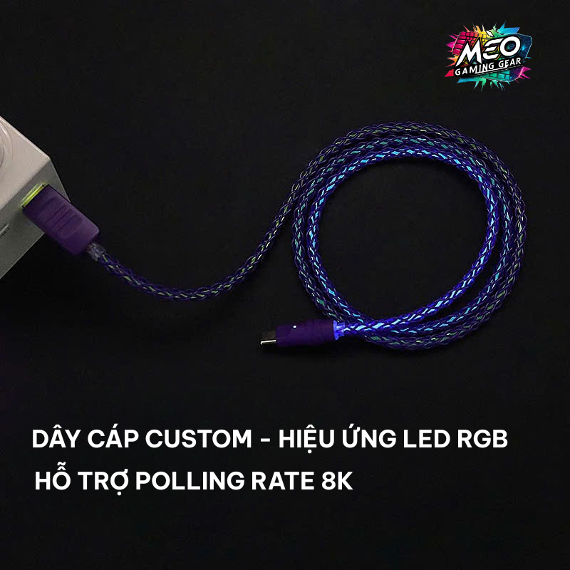 Dây cáp xoắn cho bàn phím cơ - Dây custom 2 đầu Type-C Hỗ trợ 8K Polling Rate - LED sáng 2 đầu | BigBuy360 - bigbuy360.vn