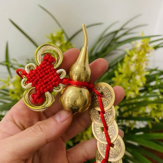 Combo 2 Dây Hồ Lô Phong Thủy Treo Đối Cửa Chất Liệu Đồng