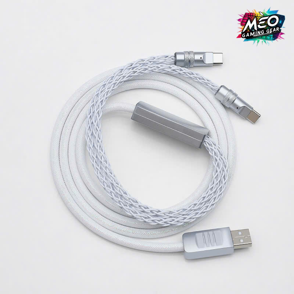 Dây cáp xoắn cho bàn phím cơ - Dây custom 2 đầu Type-C Hỗ trợ 8K Polling Rate - LED sáng 2 đầu | BigBuy360 - bigbuy360.vn
