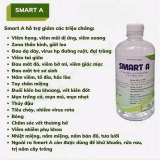 Nước muối Smart A 0.5% – Chăm sóc răng miệng, ho, vệ sinh khoang miệng, dùng hằng ngày cho cả gia đình
