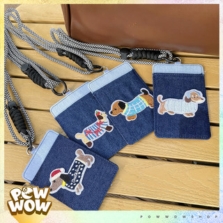 Bao Đựng Thẻ Nhân Viên Da PU Họa Tiết Vải Phong Cách Thú Cưng Animal (Gấu, Chó) Cute Kèm Dây Đeo Cổ