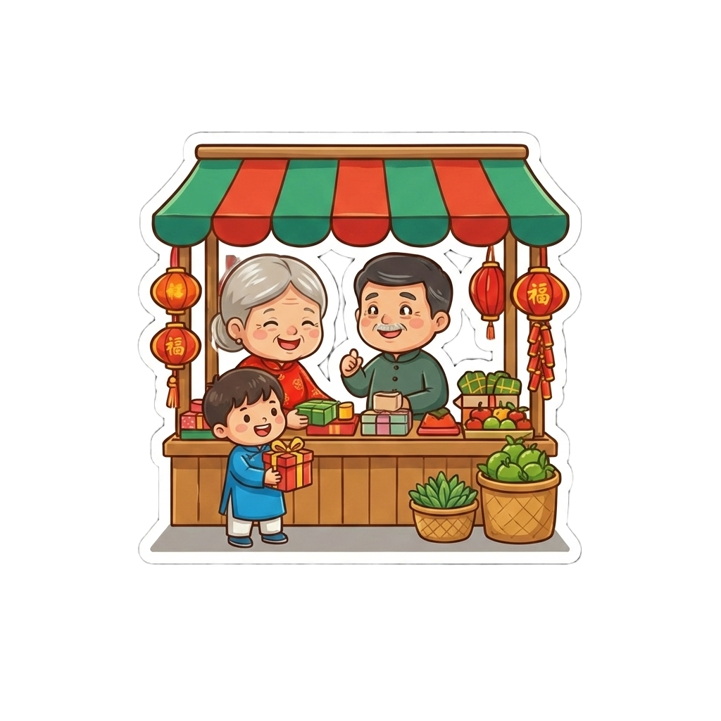 Sticker Tết 2026 Bính Ngọ 🌈𝑭𝒓𝒆𝒆𝒔𝒉𝒊𝒑 Sticker Hình Dán Tết Cổ Truyền Trang Trí Bao Lì Xì, Thiệp Tết, Hộp Quà, Bình Nước