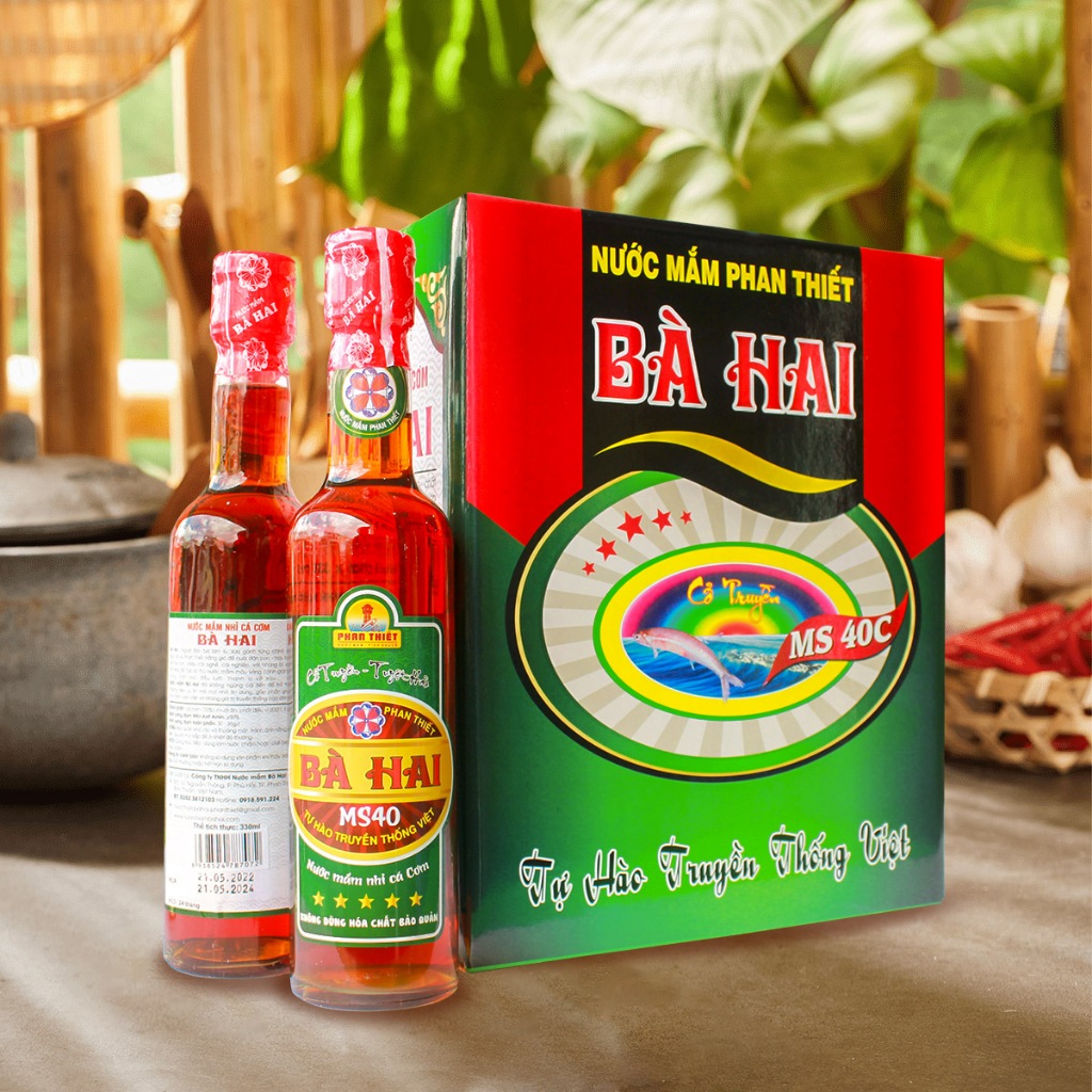 Mắm Nhĩ Cá Cơm Bà Hai MS40 ( 6 chai X 330ml )