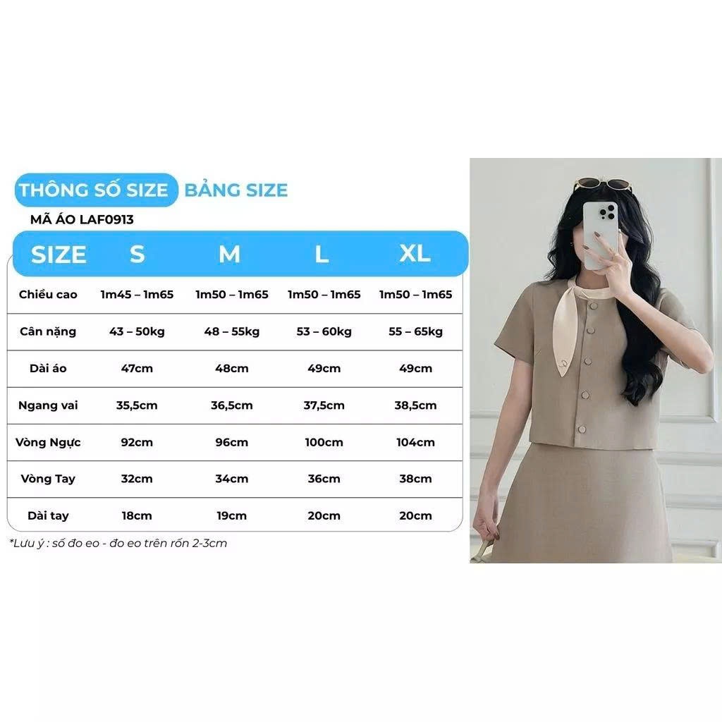 Set Lẻ Công Sở GUMAC Áo Kiểu Cổ Phối Cách Điệu LAF0913 - Chân Váy Chữ A Dáng Dài 2 Lớp LVF0917