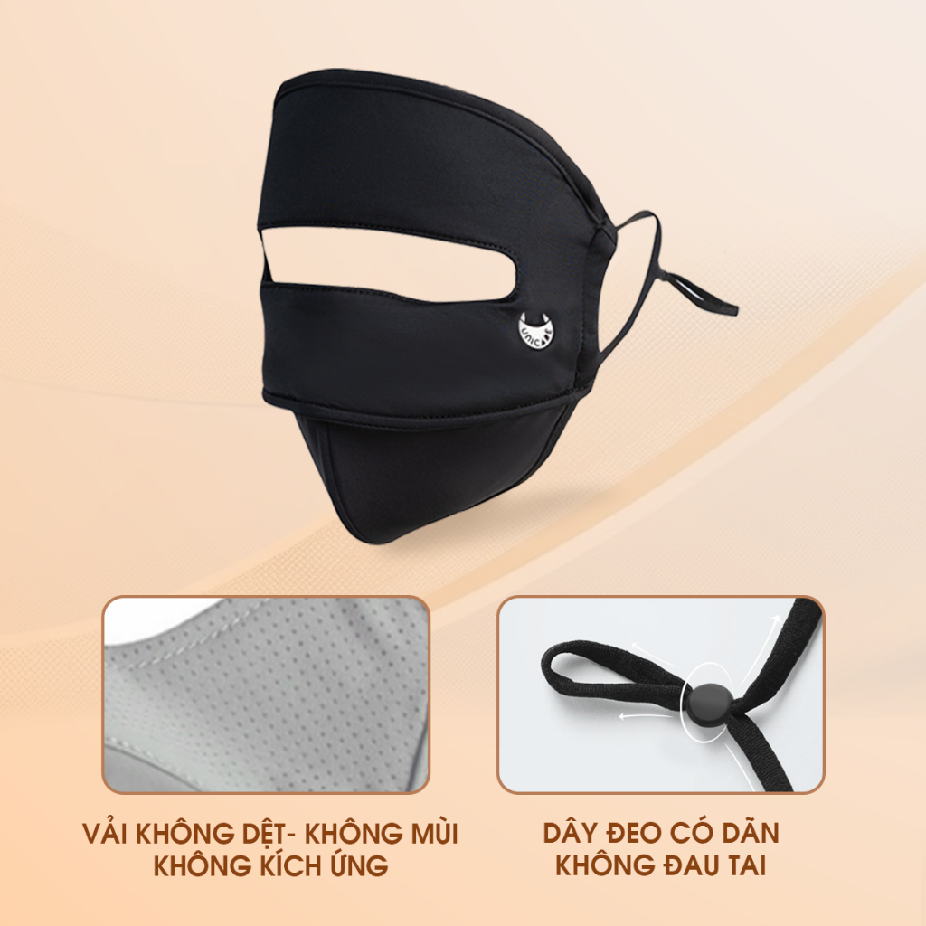 COMBO 2 Khẩu trang toàn mặt Unicare Full Face – Chống nắng UPF50+, 2 lớp, chống tia UV, thời trang