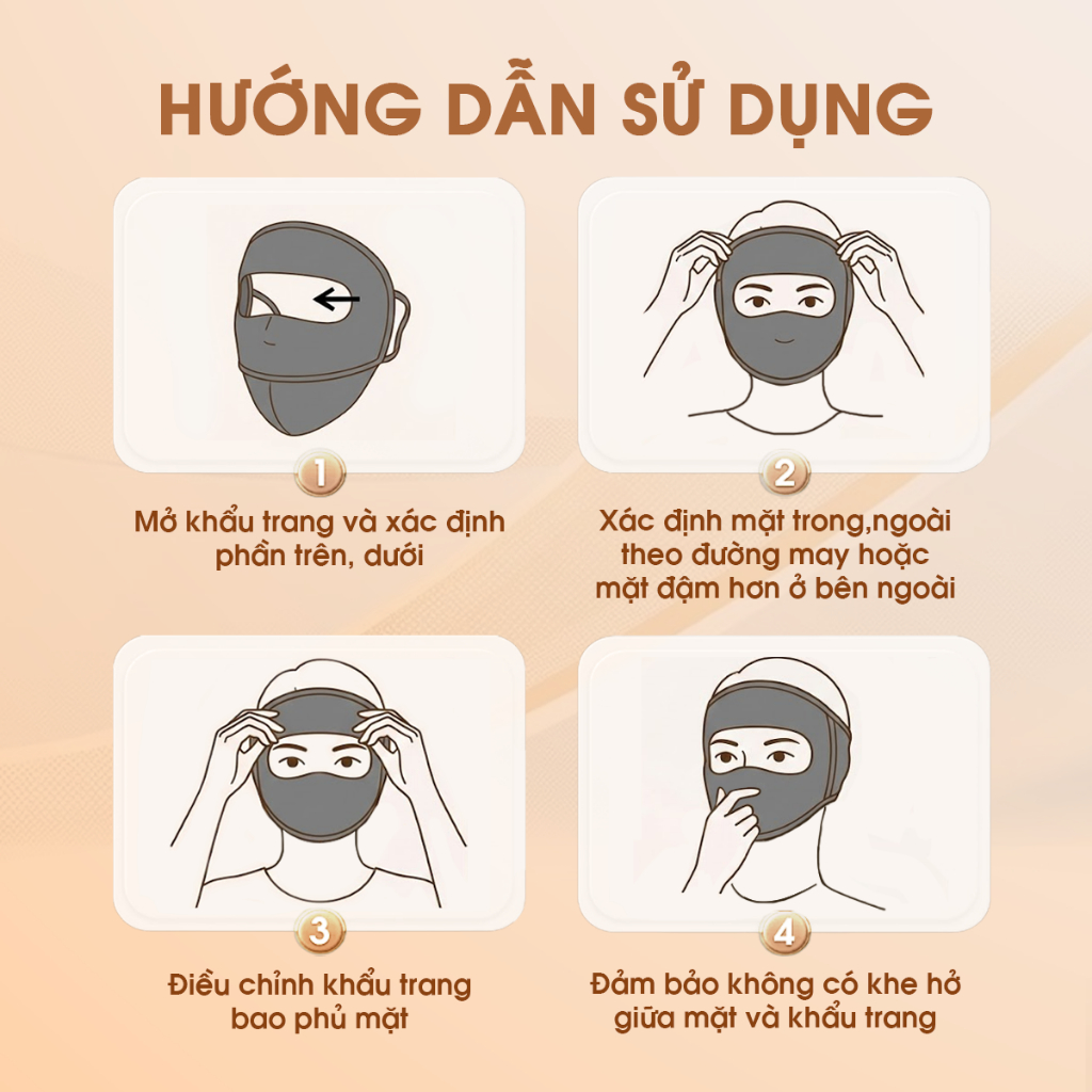 COMBO 2 Khẩu trang toàn mặt Unicare Full Face – Chống nắng UPF50+, 2 lớp, chống tia UV, thời trang