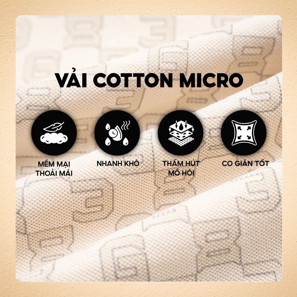 Áo polo FORTUNE, họa tiết số 83–86 cách điệu mang ý nghĩa lộc phát, phong cách thanh lịch hiện đại, form tôn body- FEAER