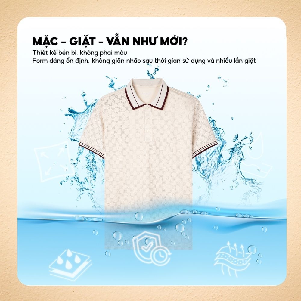 Áo polo FORTUNE, họa tiết số 83–86 cách điệu mang ý nghĩa lộc phát, phong cách thanh lịch hiện đại, form tôn body- FEAER