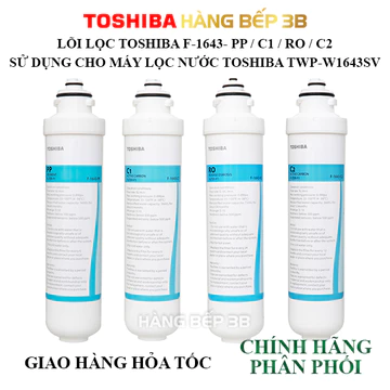 Bộ 4 lõi lọc nước RO Toshiba F-1643-PP, C1, RO, C2 cho máy TWP-W1643SV(W) - Có thể mua lẻ từng lõi