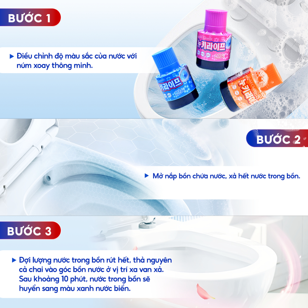 Cốc Tẩy Vệ Sinh Bồn Cầu CN Hàn Quốc Nuki 380g, Công Nghệ Độc Quyền Đánh Bay Vi Khuẩn và chống ố vàng