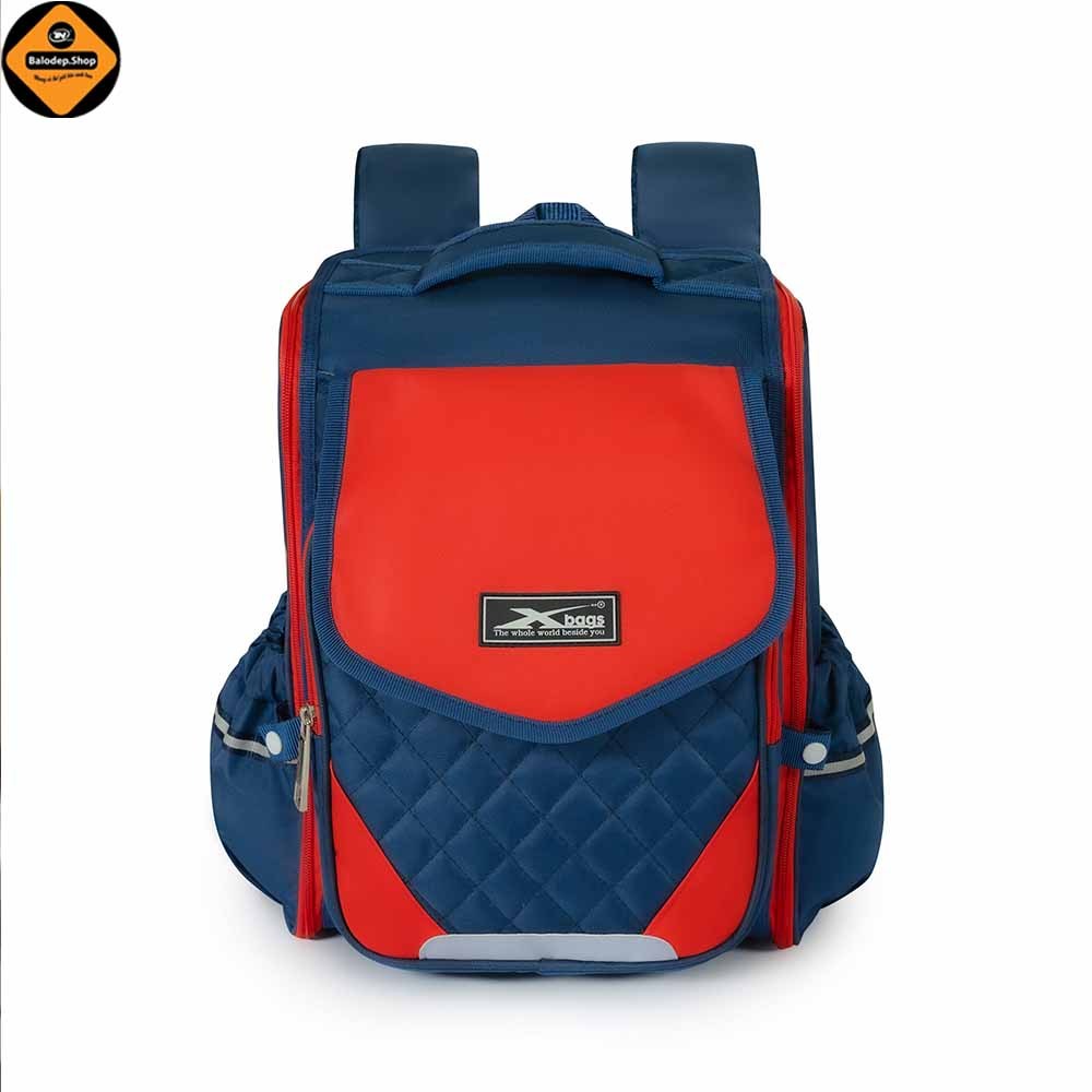 Balo Chống Gù Bé Trai Xbags XB 3106 Màu Đỏ Năng Động, Nhẹ Êm, Ngăn Mở 180°, Bảo Vệ Lưng Cho Bé!
