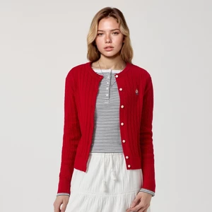 Áo Cardigan WHO.A.U Steve High Gauge Cotton Cable Cardigan_WHCKG2325F
