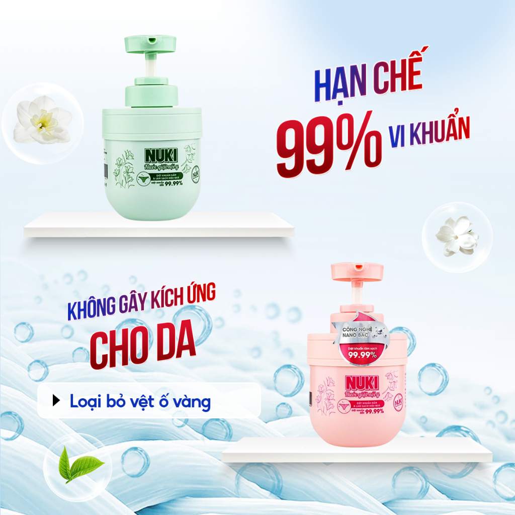 Nước Giặt Đồ Lót Chuyên Dụng Nuki Diệt Khuẩn Công Nghệ Nano Bạc - Chai 300ml An Toàn Cho Da Nhạy Cảm Không Gây Kích Ứng