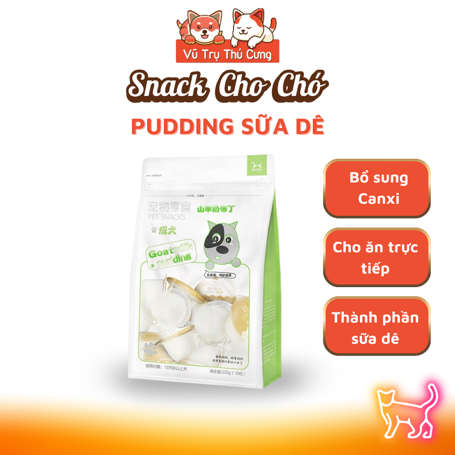 Viên Pudding sữa dê lợi khuẩn, bổ sung Canxi cho Chó