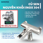 Củ Sen Nóng Lạnh Inox 304 Đúc Nguyên Khối Mạ Mờ | CR-118 | Phối Vòi Sen Nhà Tắm Và Cài Treo Cùng Màu — ảnh 4