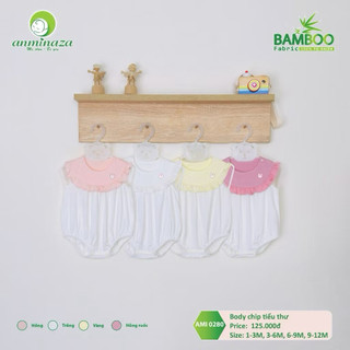 Body chip Anminaza Cổ Yếm Bèo Dễ Thương Vải Sợi Tre Petit Co Dãn Mềm Mịn - AMI0280