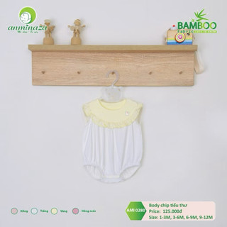 Body chip Anminaza Cổ Yếm Bèo Dễ Thương Vải Sợi Tre Petit Co Dãn Mềm Mịn - AMI0280