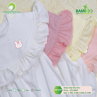 Body chip Anminaza Cổ Yếm Bèo Dễ Thương Vải Sợi Tre Petit Co Dãn Mềm Mịn - AMI0280