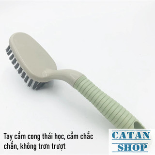 Bàn Chải Vệ Sinh Nhà Tắm THICK, Cọ Toilet Cán Cong, Bàn Chải Khe Tay Cầm Dài Đa Năng-BchaiThick-Lớn