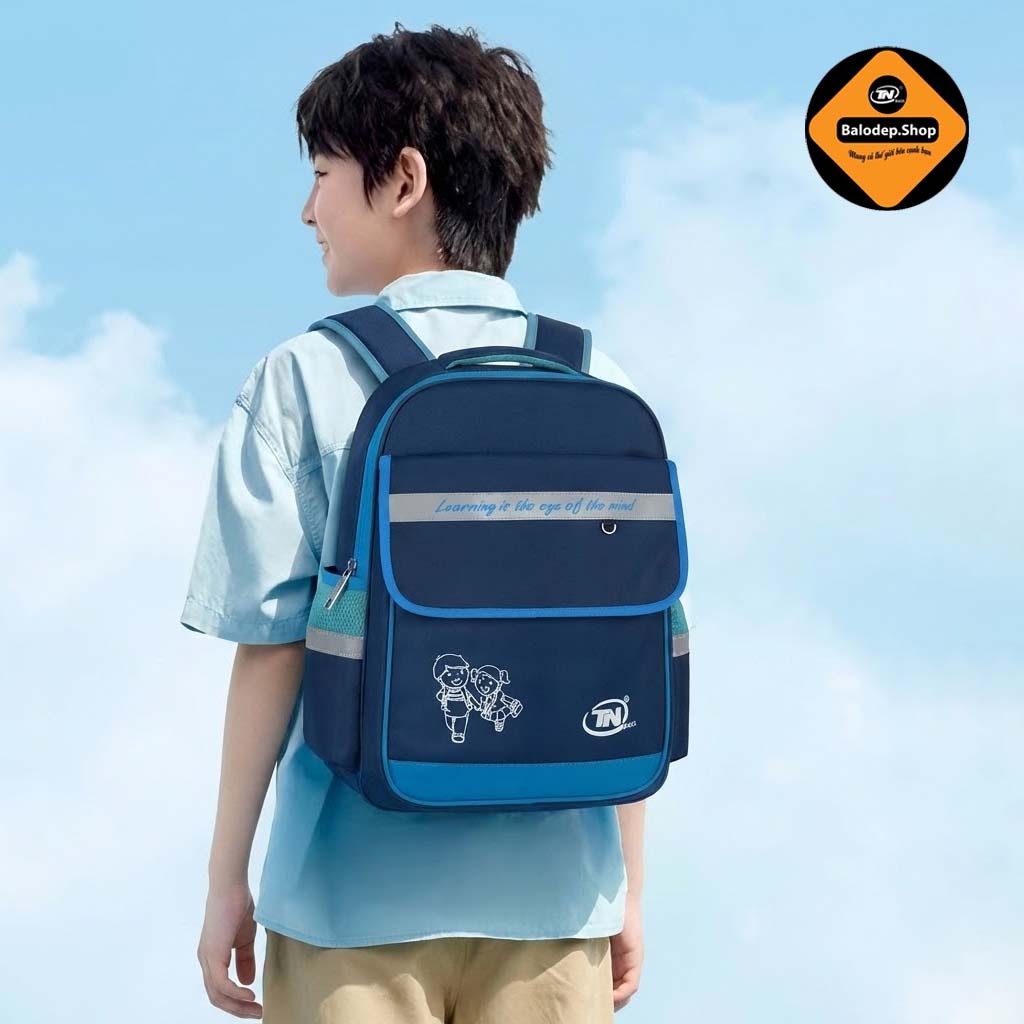 Balo Học Sinh Tiểu Học TNBags TN.B 3014 Cho Bé Trai – Siêu Nhẹ, Chống Thấm, Màu Xanh Đen Cao Cấp!