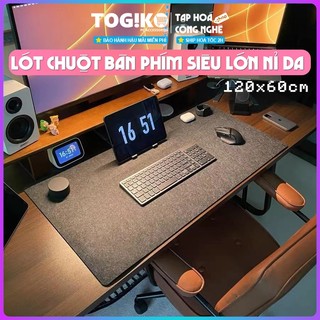 Tấm lót chuột nỉ da siêu lớn chống trượt, pad miếng lót bàn phím máy tính (70x30) (80x40cm) (90x45cm) (120x50cm)(120x60)